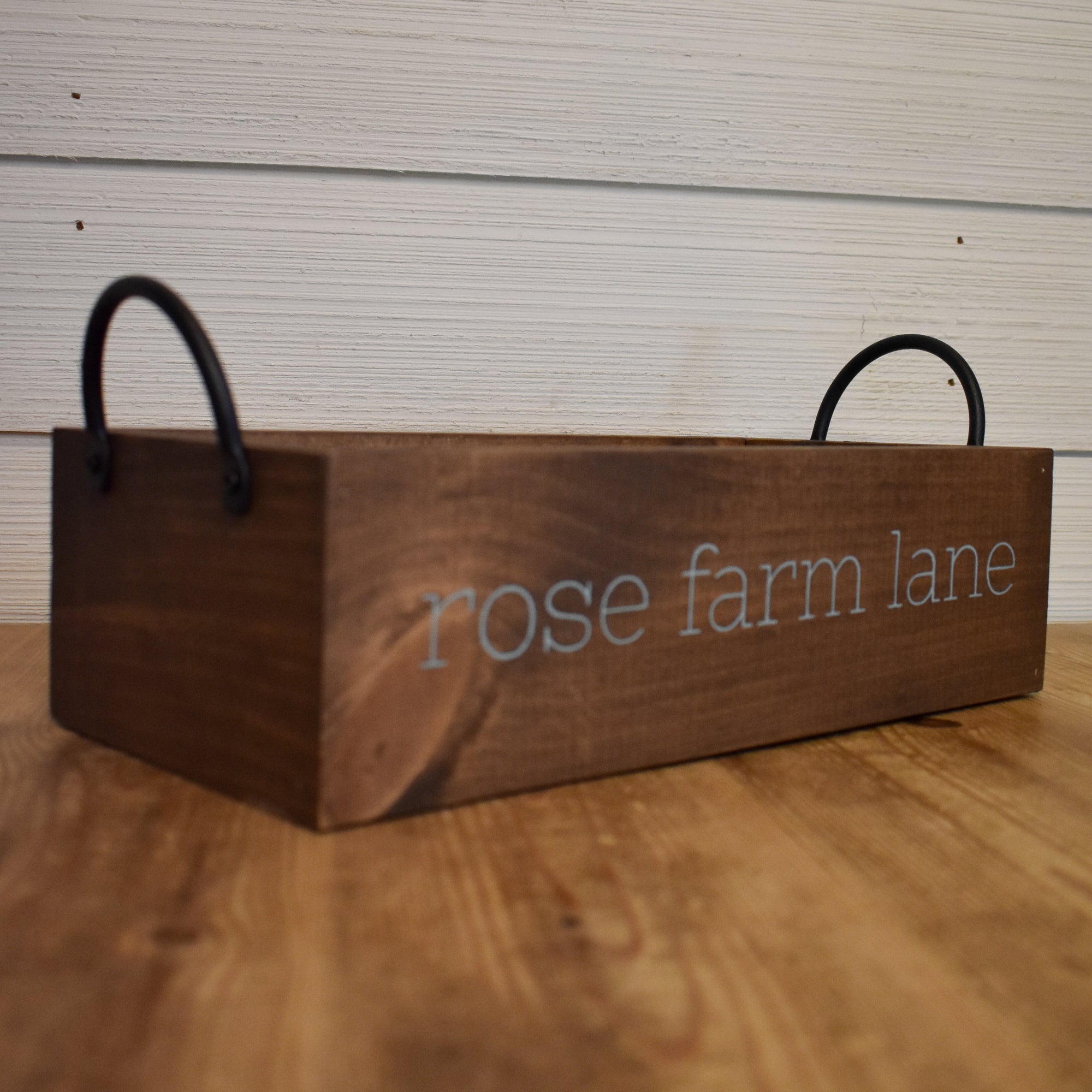 rustic brick-mold inspired wood box