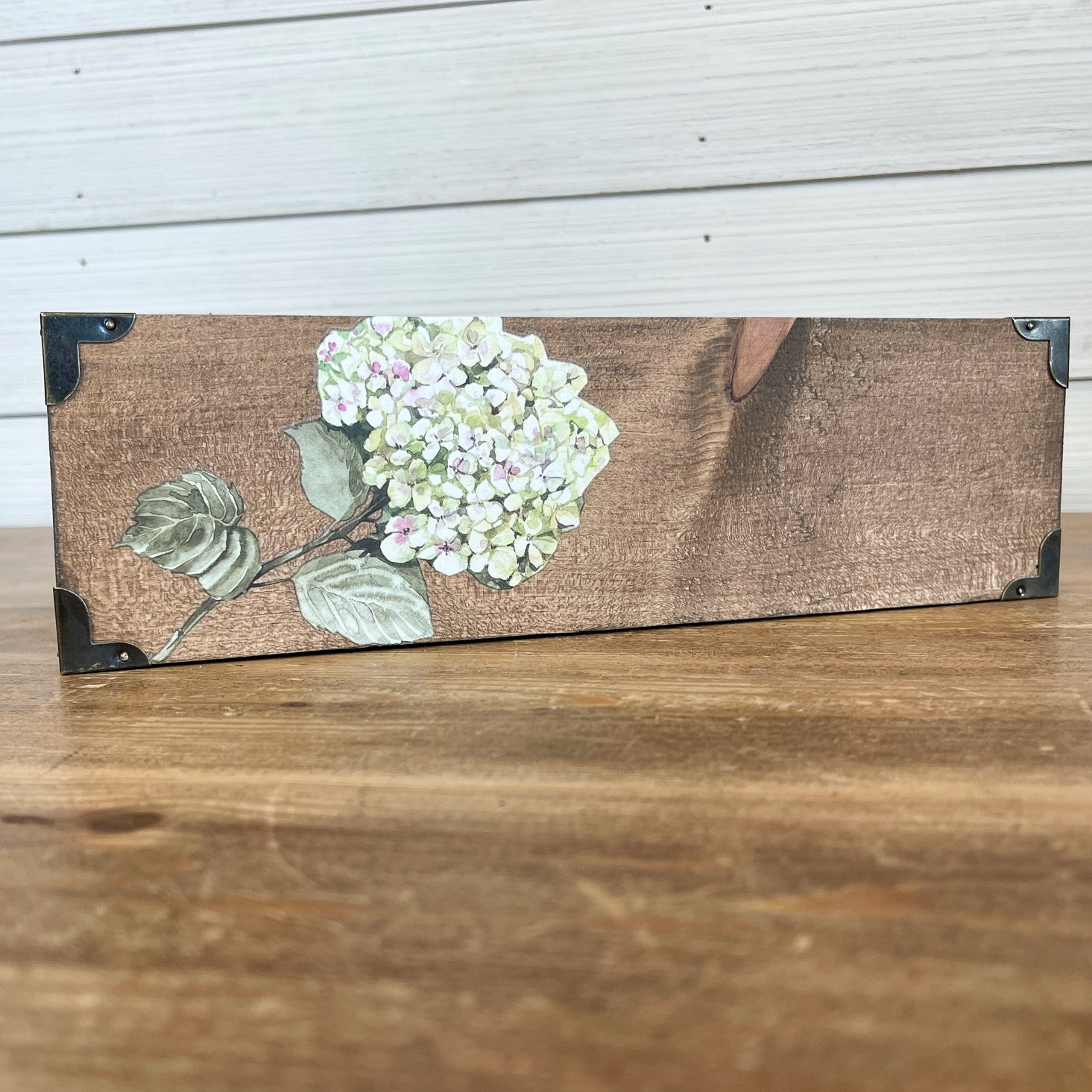 rustic brick-mold inspired wood box