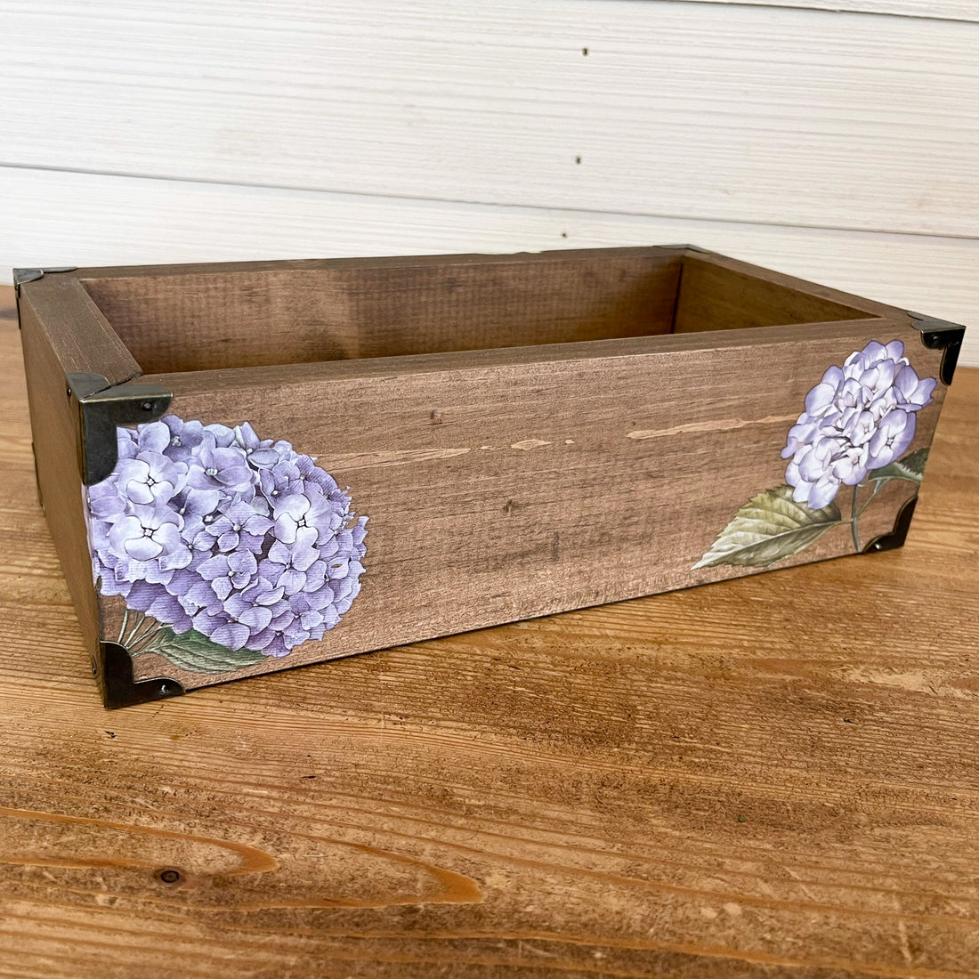 rustic brick-mold inspired wood box