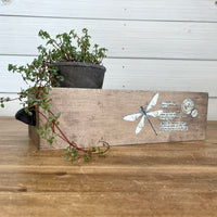 rustic brick-mold inspired wood box