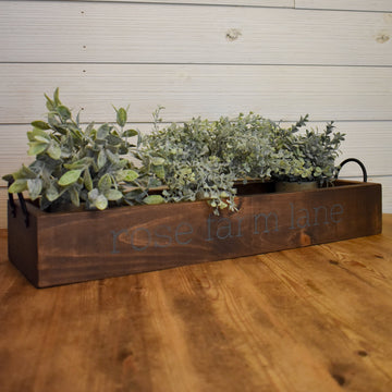 rustic brick-mold inspired wood box | long