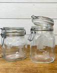 etched glass dog treat jar