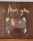 photo insert wood sign: family | i love you | this is us