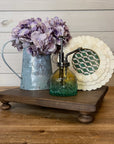 rustic wood riser | square